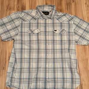 Howler Brothers Pearl Snap Western Shirt – Men’s XL Plaid Short Sleeve